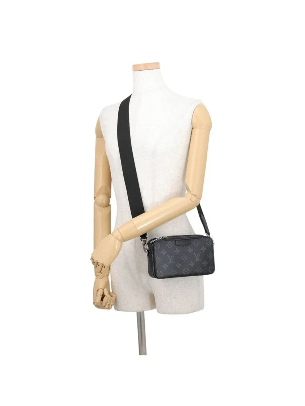 Louis Vuitton Shoulder Bag Monogram Eclipse Alpha Wearable Wallet Black
